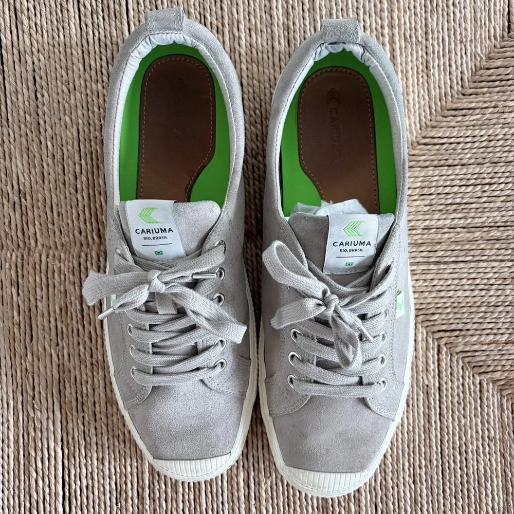 Cariuma OCA Low Cloud Grey Suede‎ Sneakers Men Size 11 Women 12.5 US Preppy